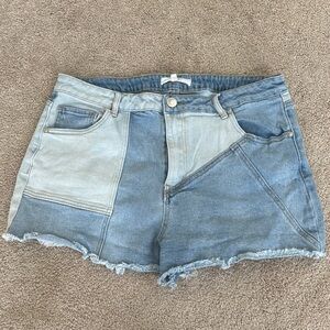 Denim Patchwork Women's Shorts